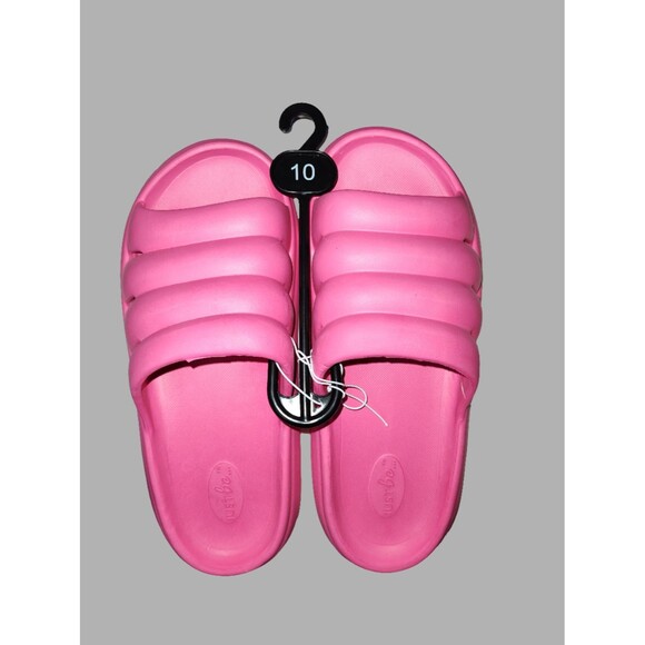 Women's Pink Neon Beach Sandal Slides - size 10 - Picture 1 of 2